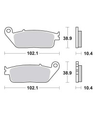 Plaquettes de frein SBS 654LS