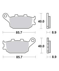 Plaquettes de frein SBS 657LS