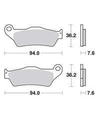 Plaquettes de frein SBS 671RSI