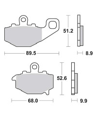 Plaquettes de frein SBS 687LS