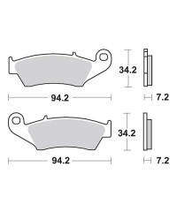 Plaquettes de frein SBS 694SI