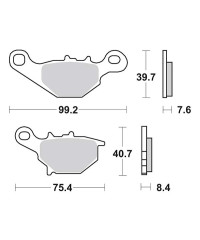 Plaquettes de frein SBS 702RSI