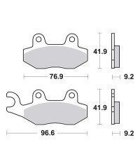 Plaquettes de frein SBS 713HF