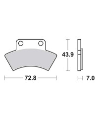 Plaquettes de frein SBS 717ATS