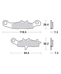 Plaquettes de frein SBS 726RSI