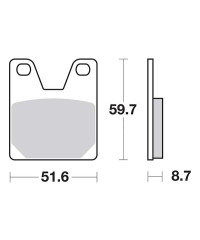 Plaquettes de frein SBS 733LS