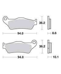 Plaquettes de frein SBS 742LS