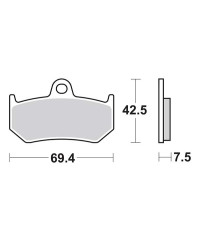 Plaquettes de frein SBS 763LS