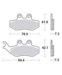 Plaquettes de frein SBS 774HF