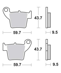 Plaquettes de frein SBS 777SI