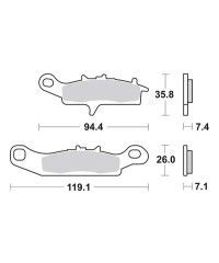 Plaquettes de frein SBS 801/798SI