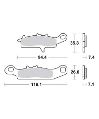 Plaquettes de frein SBS 798/801SI