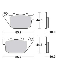 Plaquettes de frein SBS 808H.LS
