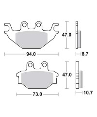 Plaquettes de frein SBS 810SI