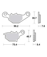 Plaquettes de frein SBS 820RSI