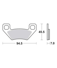 Plaquettes de frein SBS 822ATS