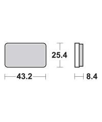 Plaquettes de frein SBS 827ATS