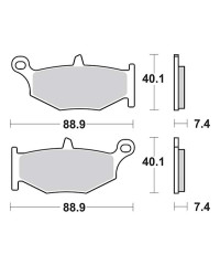 Plaquettes de frein SBS 833LS