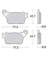 Plaquettes de frein SBS 834LS