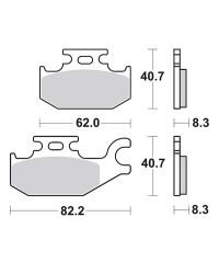 Plaquettes de frein SBS 835/836SI