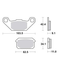 Plaquettes de frein SBS 848SI