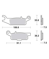 Plaquettes de frein SBS 849/850SI