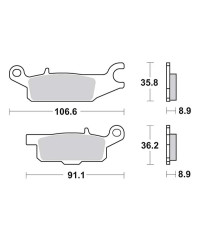 Plaquettes de frein SBS 852/851SI