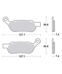 Plaquettes de frein SBS 854LS