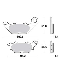 Plaquettes de frein SBS 858HF