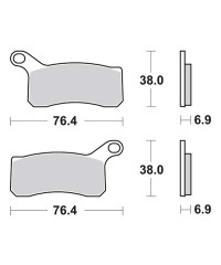 Plaquettes de frein SBS 866SI