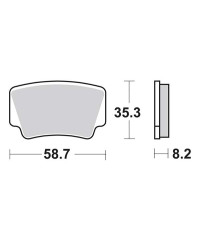 Plaquettes de frein SBS 867SI