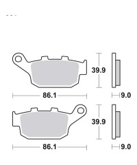 Plaquettes de frein SBS 881LS