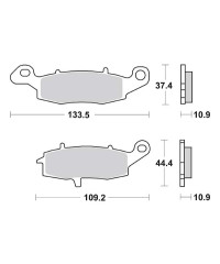 Plaquettes de frein SBS 886LS