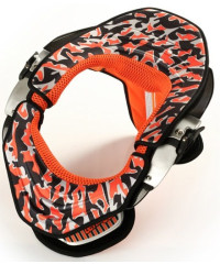 Kit déco Orange Camo avec mousses pour leatt brace 1ère génération