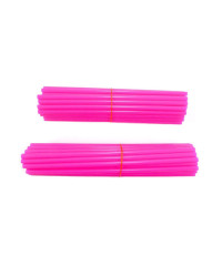 Couvre-rayons de moto rose fluorescent