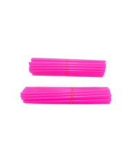 Couvre-rayons de moto rose fluorescent