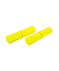 Couvre-rayons de moto jaune fluorescent