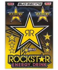 Planche de stickers Rockstar (Avec la grosse étoile)