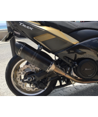 Ligne complète Akrapovic TMAX 500, 530 : silencieux court en carbone