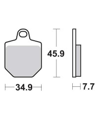 Jeu de 4 plaquettes de frein avant Métal fritté Carbone BENDIX pour Husaberg FS570 2010 - 2011