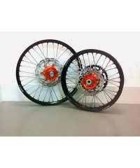 Paire de roues complètes avant 21 x 1,6 + arrière 18 x 2,15 pour KTM