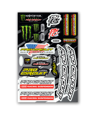 Planche de stickers Pro Cricuit Monster Energy