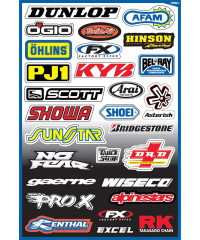 Planche stickers différents sponsors