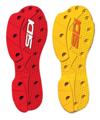 Paire de semelles pour bottes Sidi SRS Supermotard Jaune ou Rouge