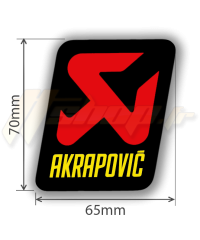 Autocollant Sticker Akrapovic 65mm x 70mm résistant à la chaleur P-VST4PO
