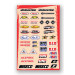 Planche stickers sponsors : Bridgestone, FMF, Acerbis et autres
