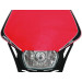 Plaque phare Racetech V-FACE Noire avec plaque rouge