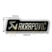 Autocollant Sticker Akrapovic 120x35mm - résistant à la chaleur - noir et aluminium - P-HST19AL