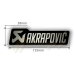 Autocollant Sticker Akrapovic - P-HST4ALMONO - 135 x 38 mm - noir et aluminium - P-HST4ALMONO